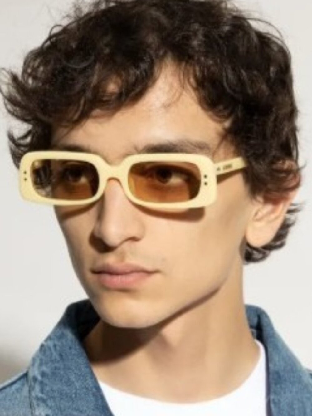 Jacquemus AZZURO JAC/47 C3 Sunglasses Pear Rectangle Frame, Peach Lenses